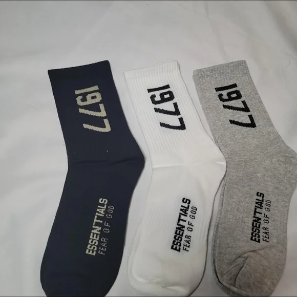 Essentials Casual Socks - Black, White, and Gray - Picture 1 of 1